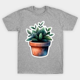 Watercolor plant sticker T-Shirt